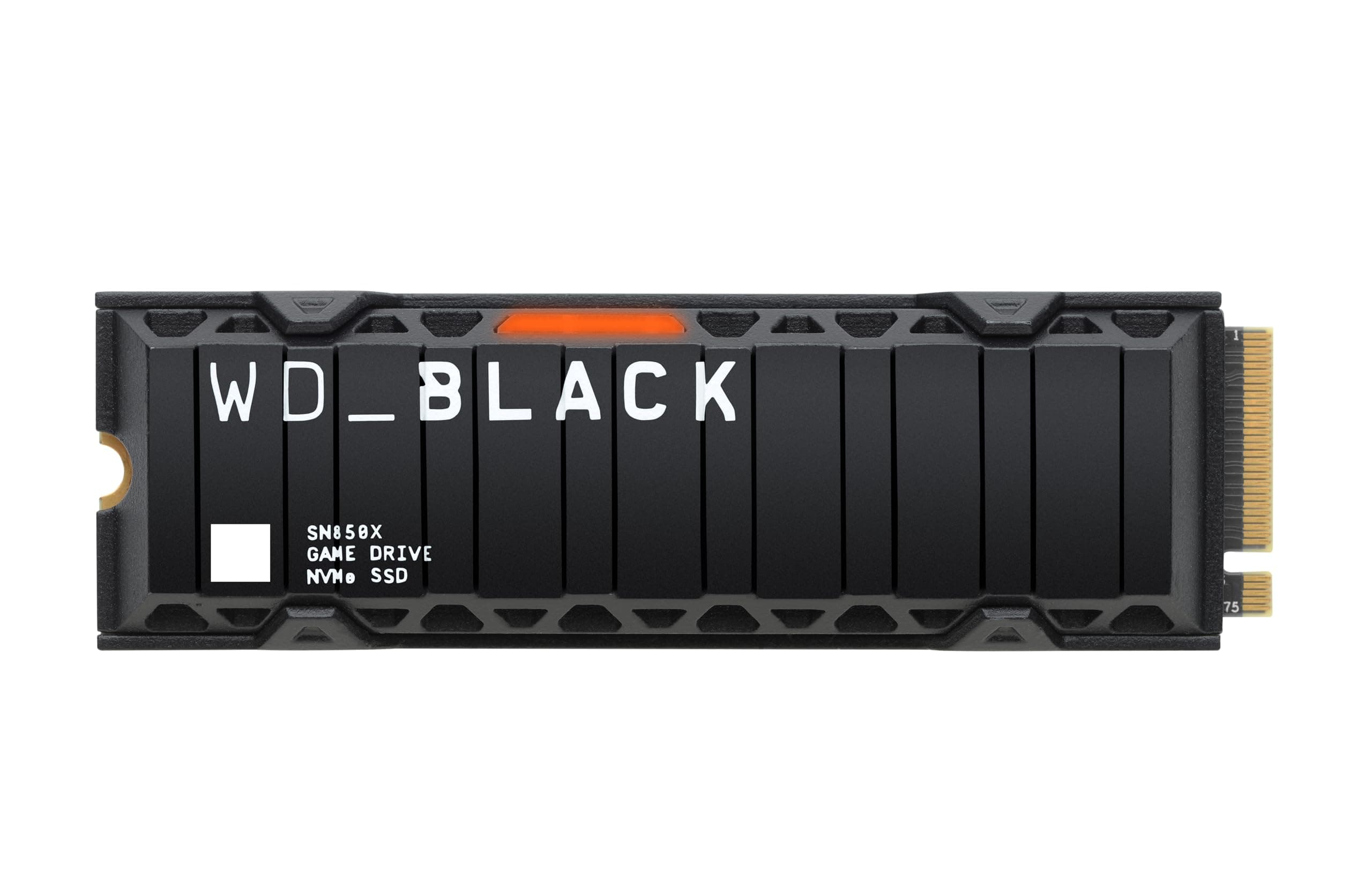 WD_BLACK 4TB SN850X NVMe Internal Gaming Solid State Drive with Heatsink - Works with PlayStation 5, Gen4 PCIe, M.2 2280, Up to 7,300 MB/s - WDS400T2XHE 4TB SSD w/ Heatsink