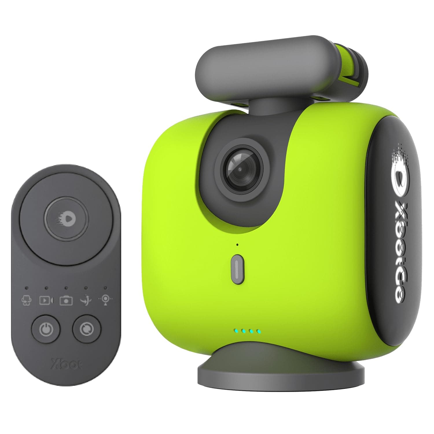 Chameleon AI Powered Sports Action Camera, Sports Gimbal Tracking System with Team and Player Tracking, COMS 4K Video, 360° Rotation, 120° FOV, Live Streaming (Lemon Green)