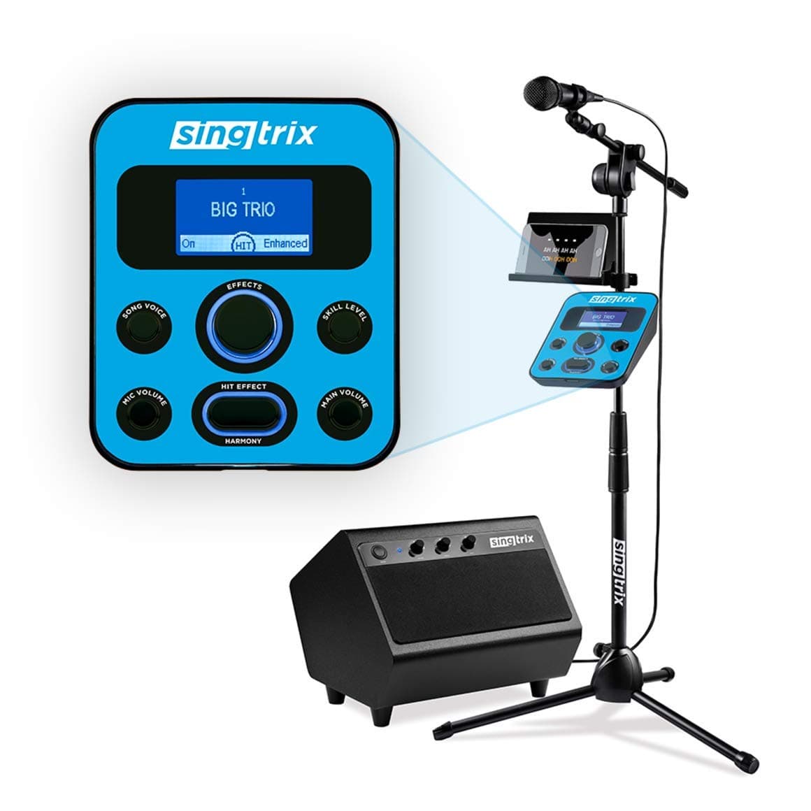 Singtrix Portable Karaoke Machine with Microphone Stand and Speaker