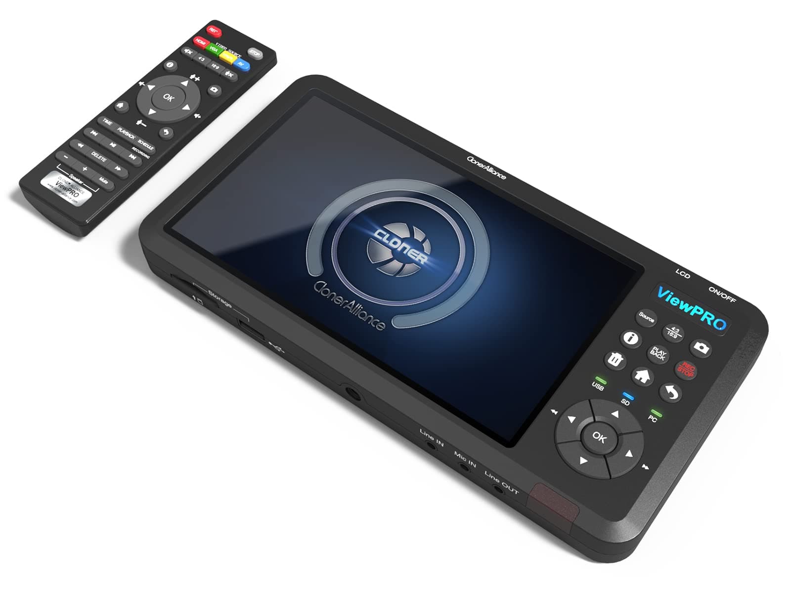 ViewPro, Portable 1080p@60fps HDMI Video Recorder and Playback with 7" LCD, AV/VGA/YPbPr Inputs. Schedule Recording. No TV is Required.