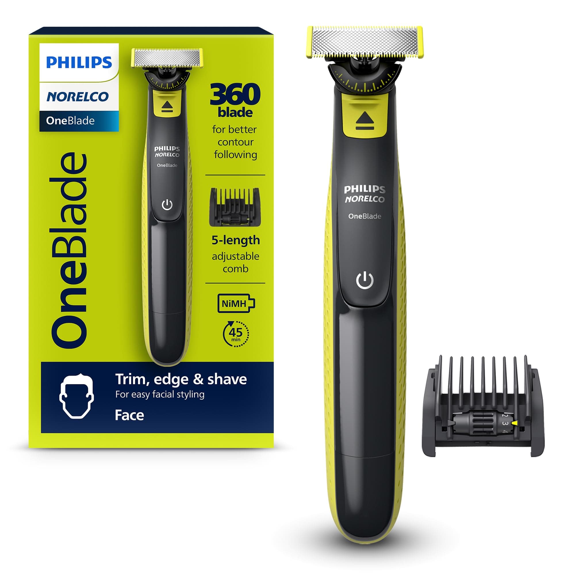 Philips Norelco OneBlade 360 Hybrid Electric Trimmer & Shaver