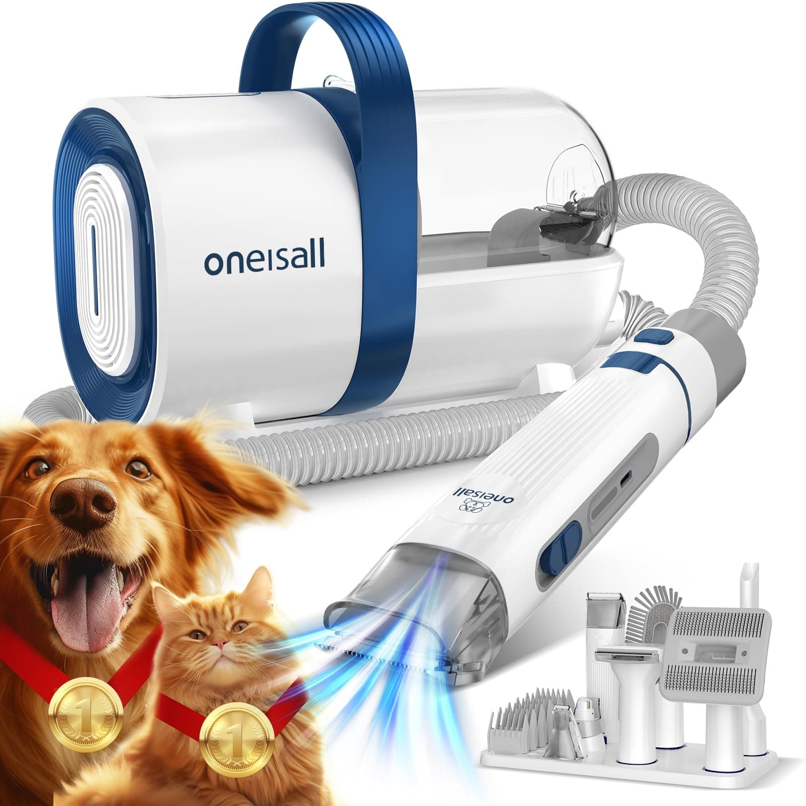 Oneisall Pet Grooming Vacuum Kit
