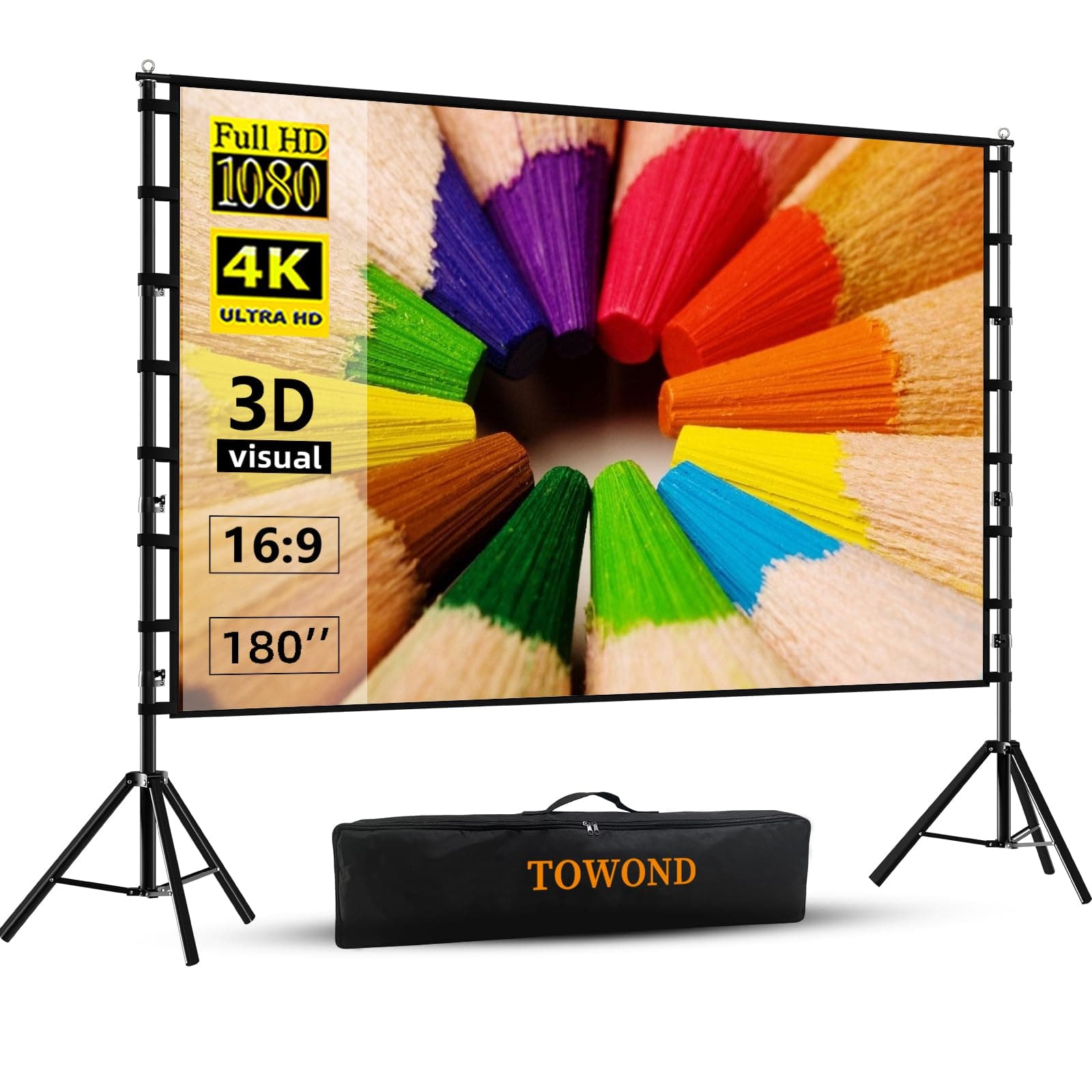 TOWOND Projector Screen and Stand