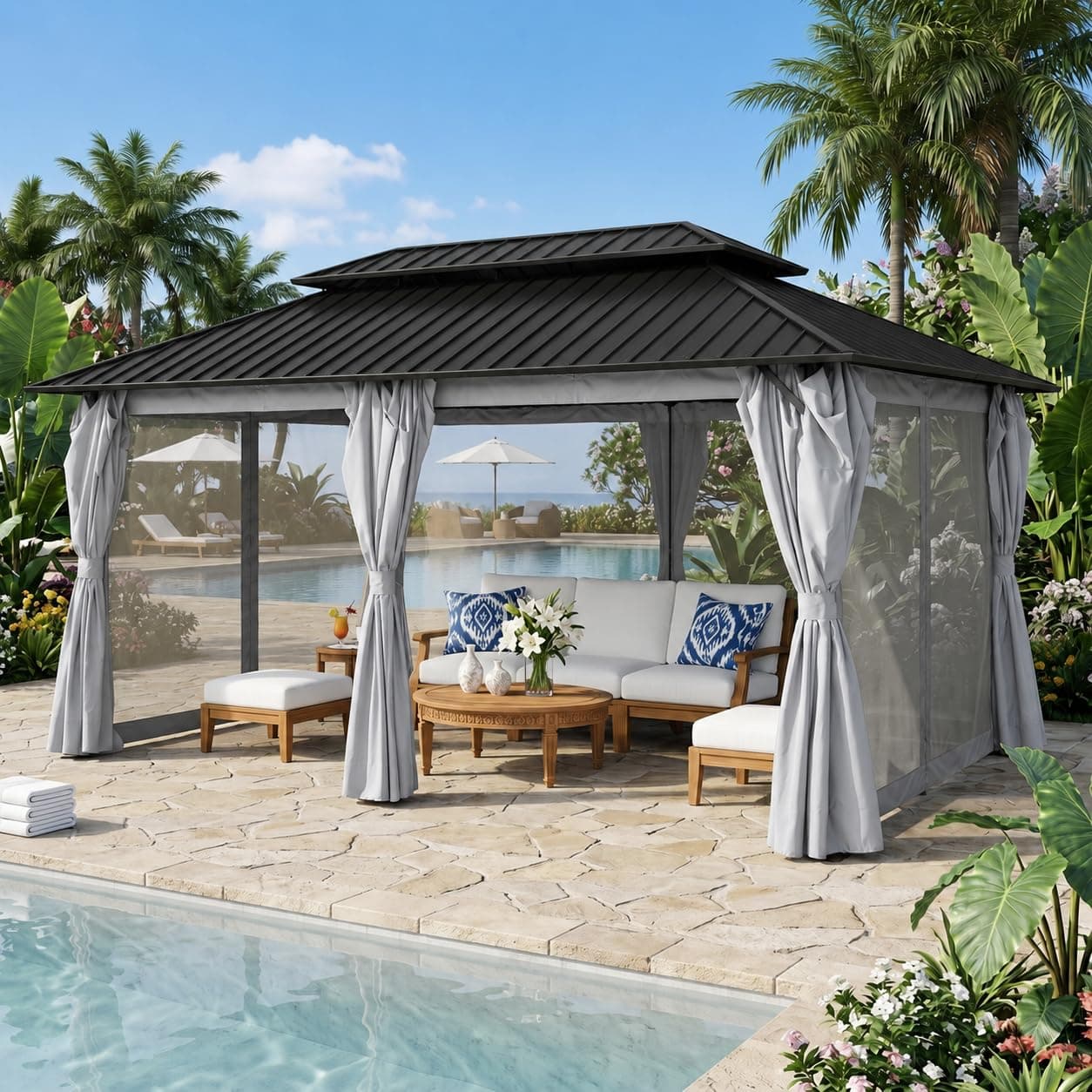 Kingdura Outdoor Hardtop Gazebo