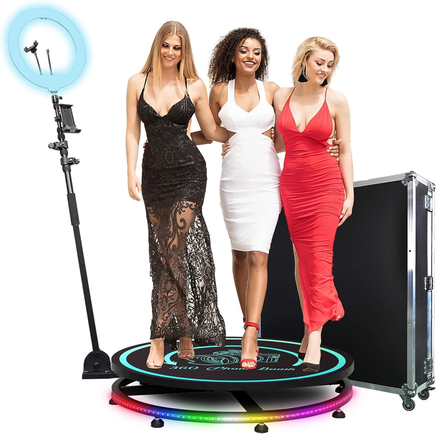 MWE 360 Photo Booth Platform with Ring Light & Portable Case
