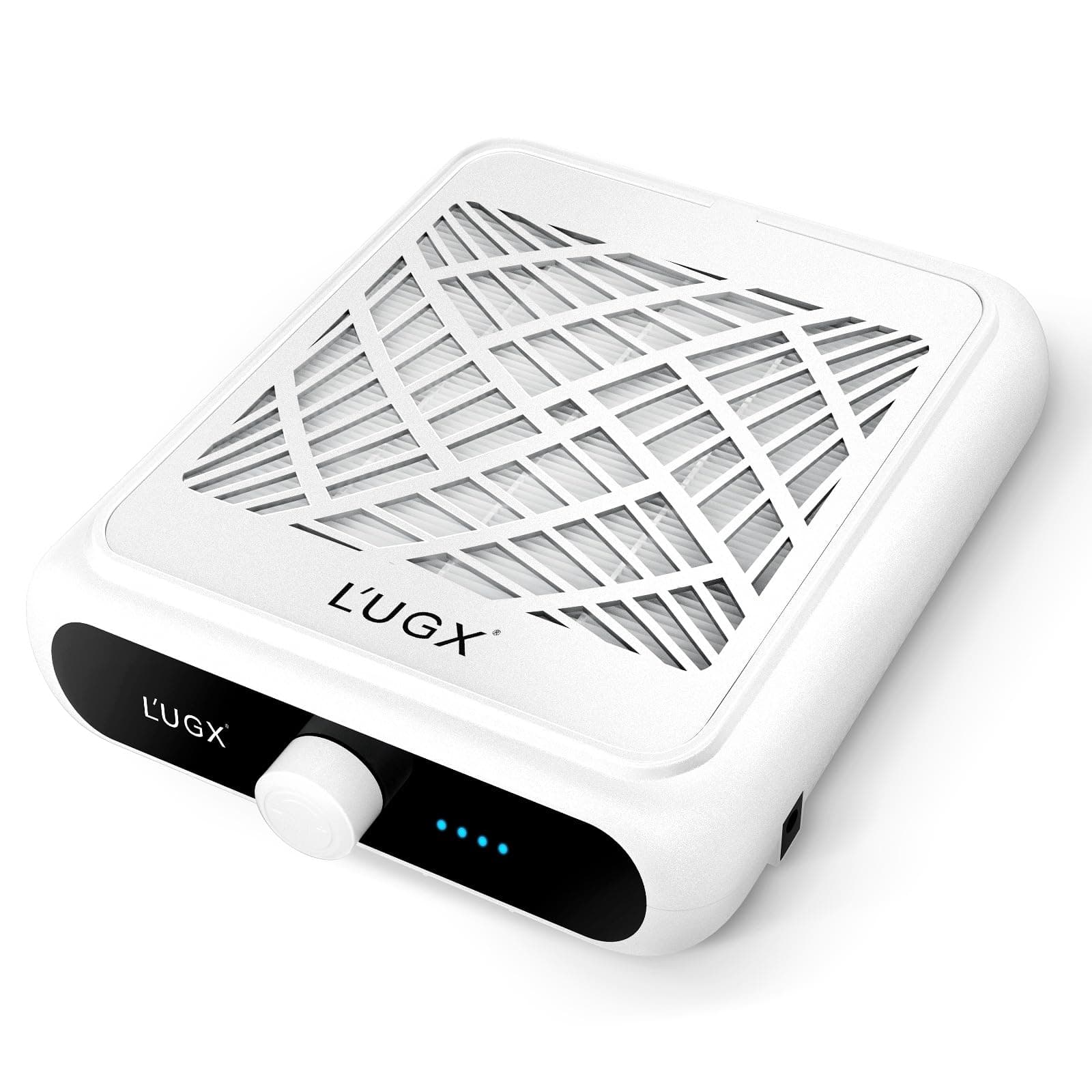 L'UGX Rechargeable Nail Dust Collector with 2 Reusable Filter, Professional Nail Vacuum Dust Collector Nail Tech Fan Extractor Powerful Suction Machine, Perfect for Home Salon Use