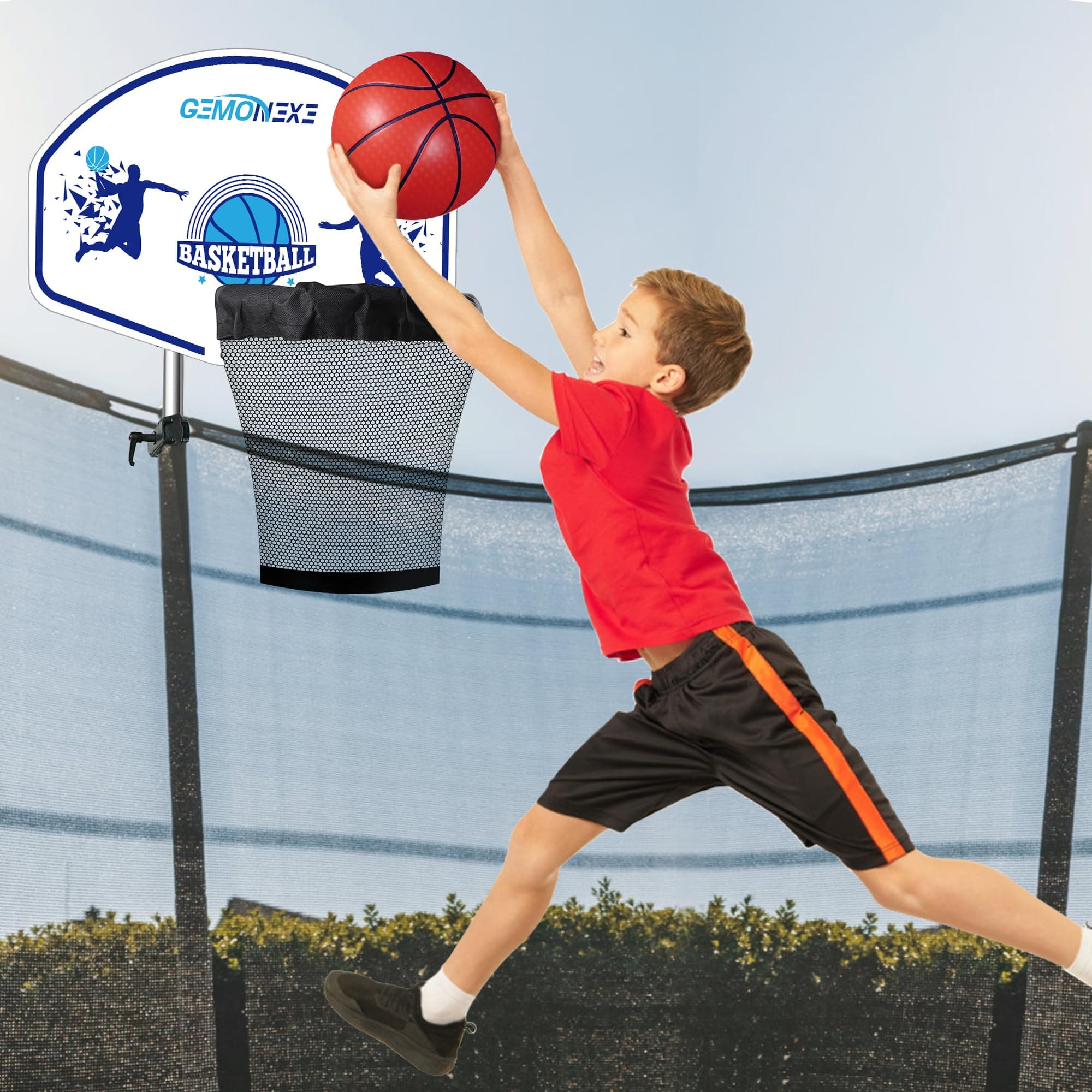 GemonExe Trampoline Basketball Hoop Attachment