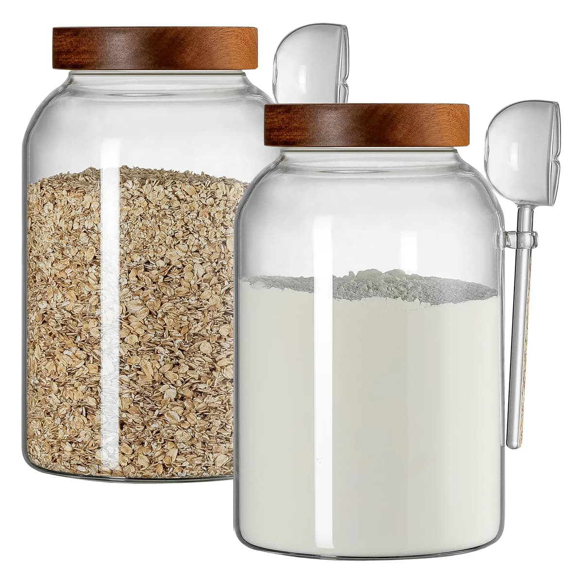 Wissy & Konny Glass Storage Jar with Wooden Lid