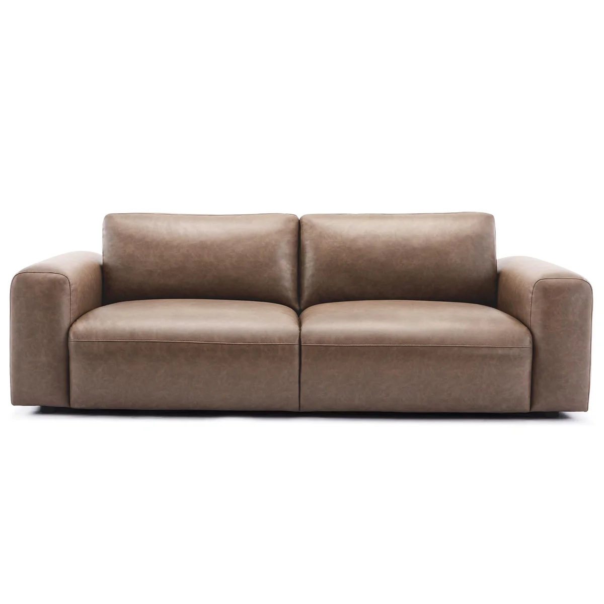 COLAMY Oversized PU Leather Sofa