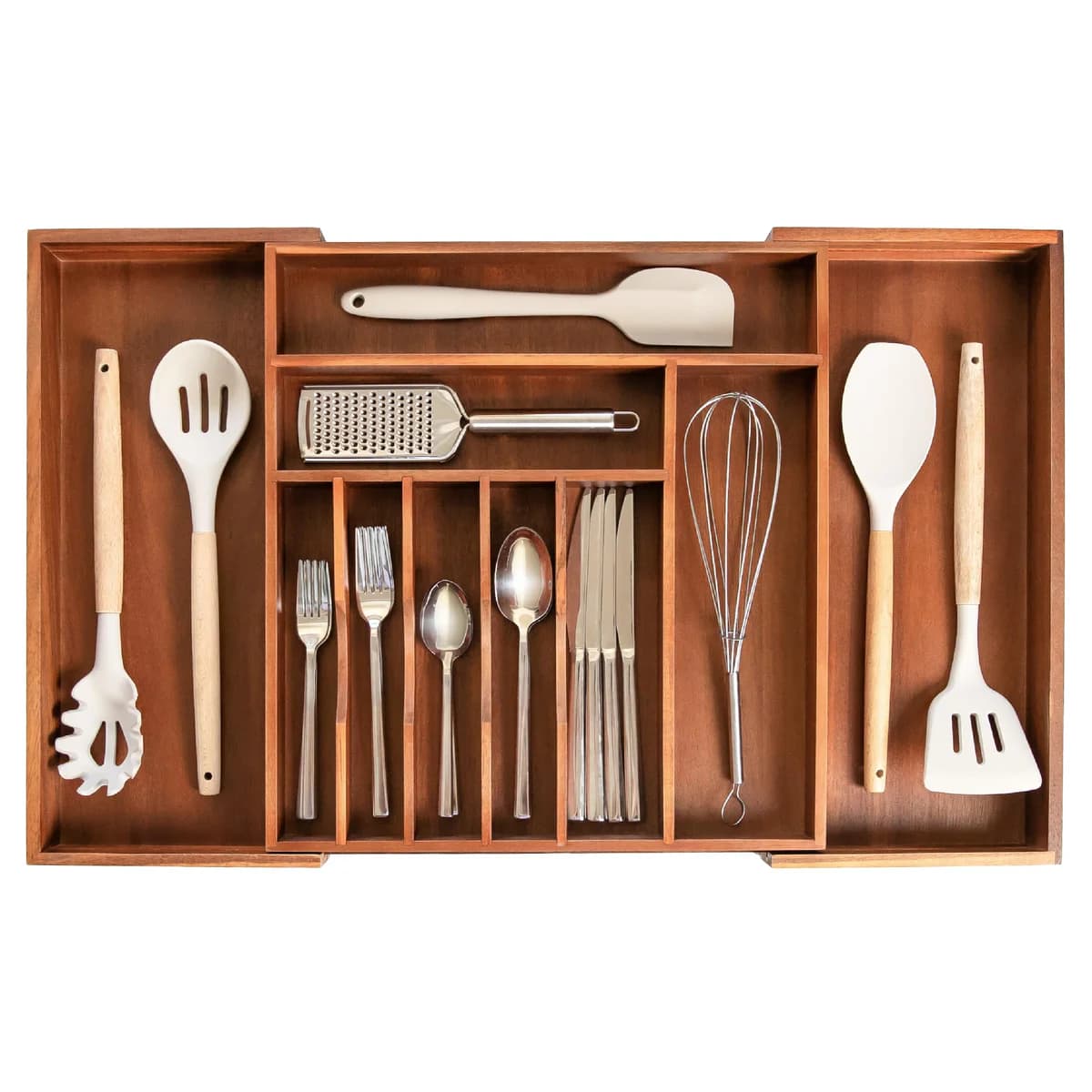 KitchenEdge Expandable Cutlery and Utensil Drawer Organizer