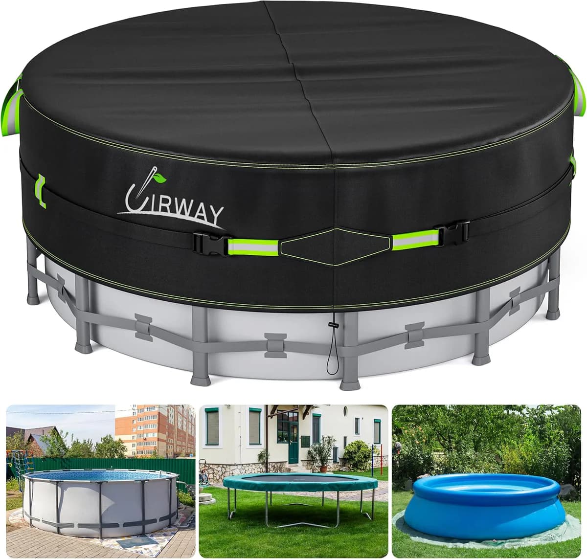 UIRWAY Round Swimming Pool Cover