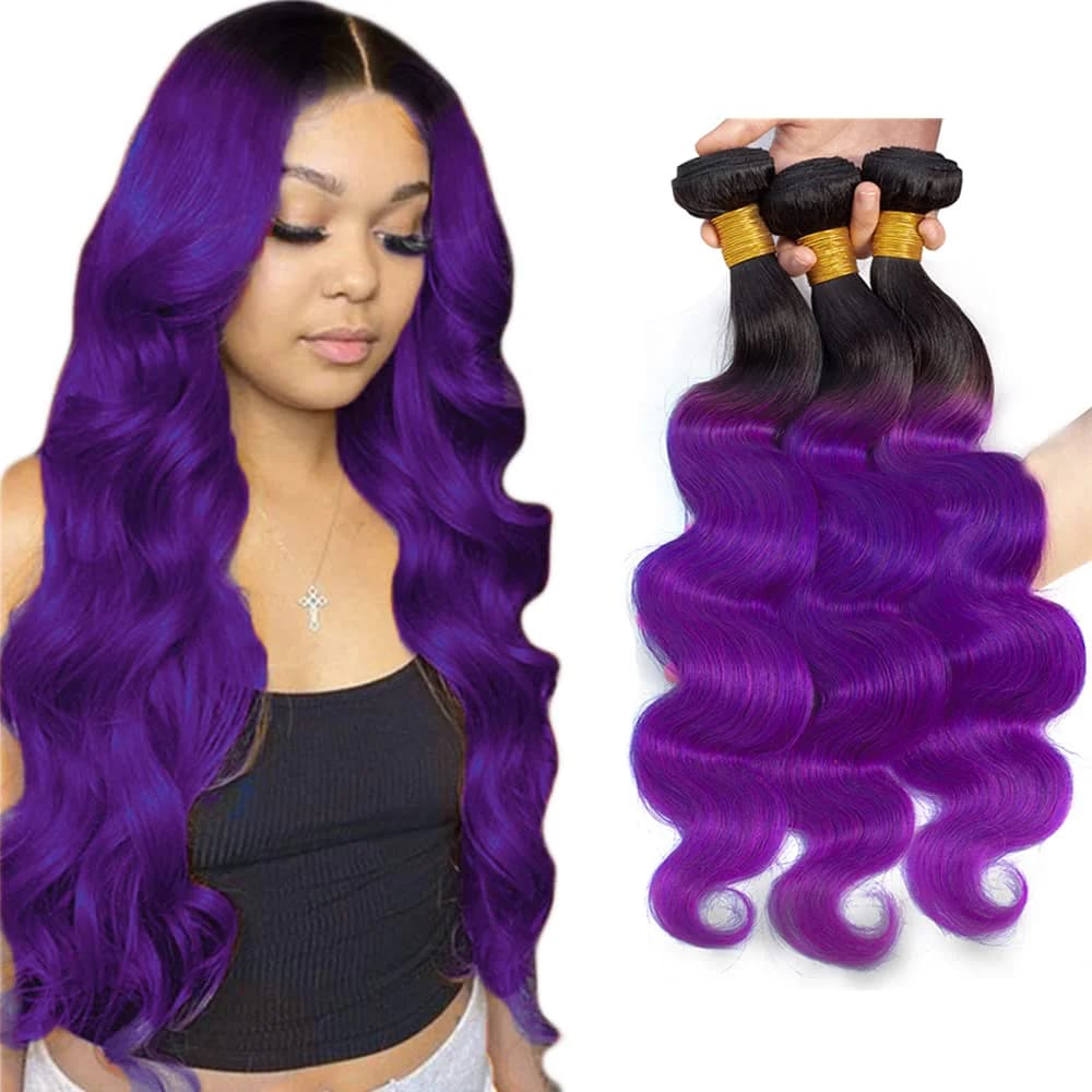 lorauroga Body Wave Ombre Human Hair Bundles