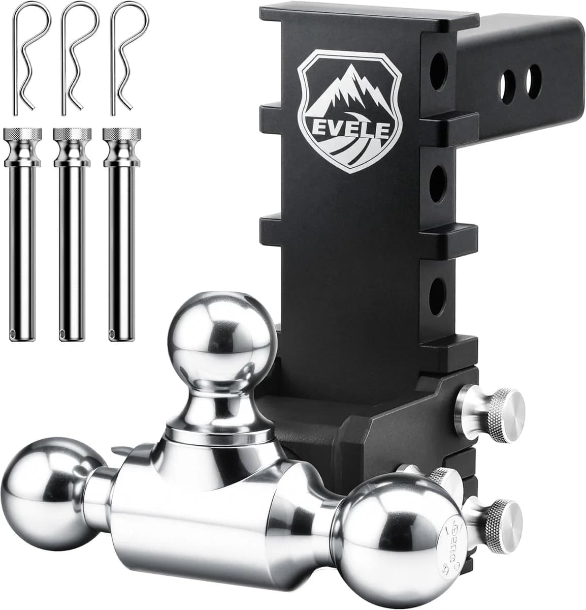 EVELE Trailer Hitch Tri-Ball Mount