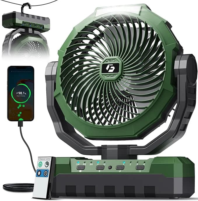 FRIZCOL Rechargeable Portable Camping Fan