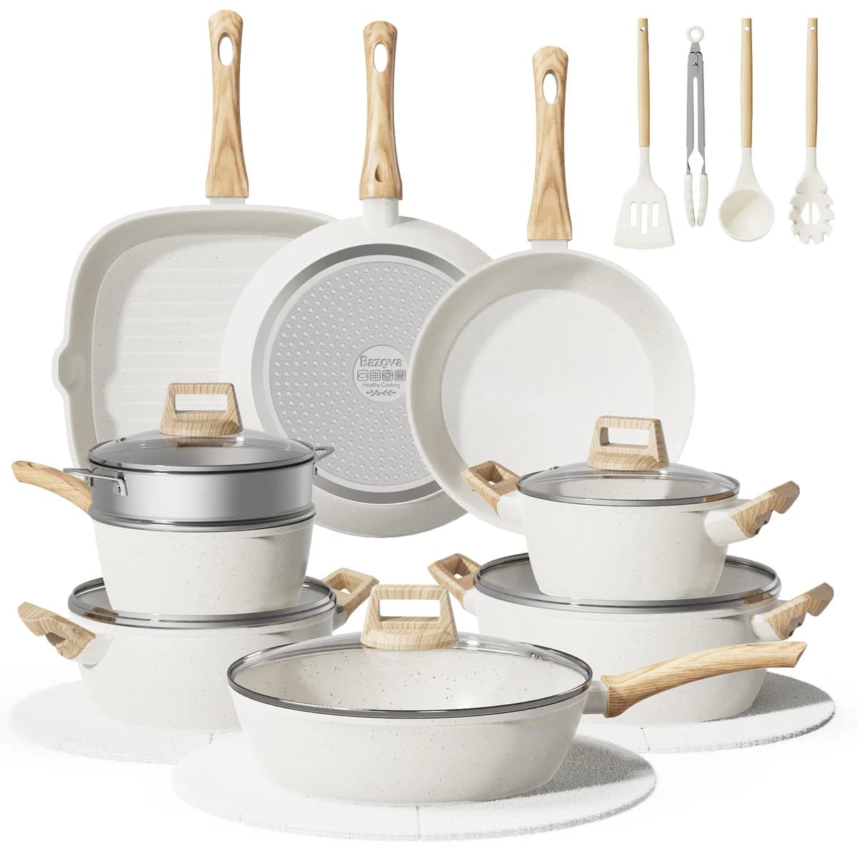 Bazova, 24-Piece Cookware Set