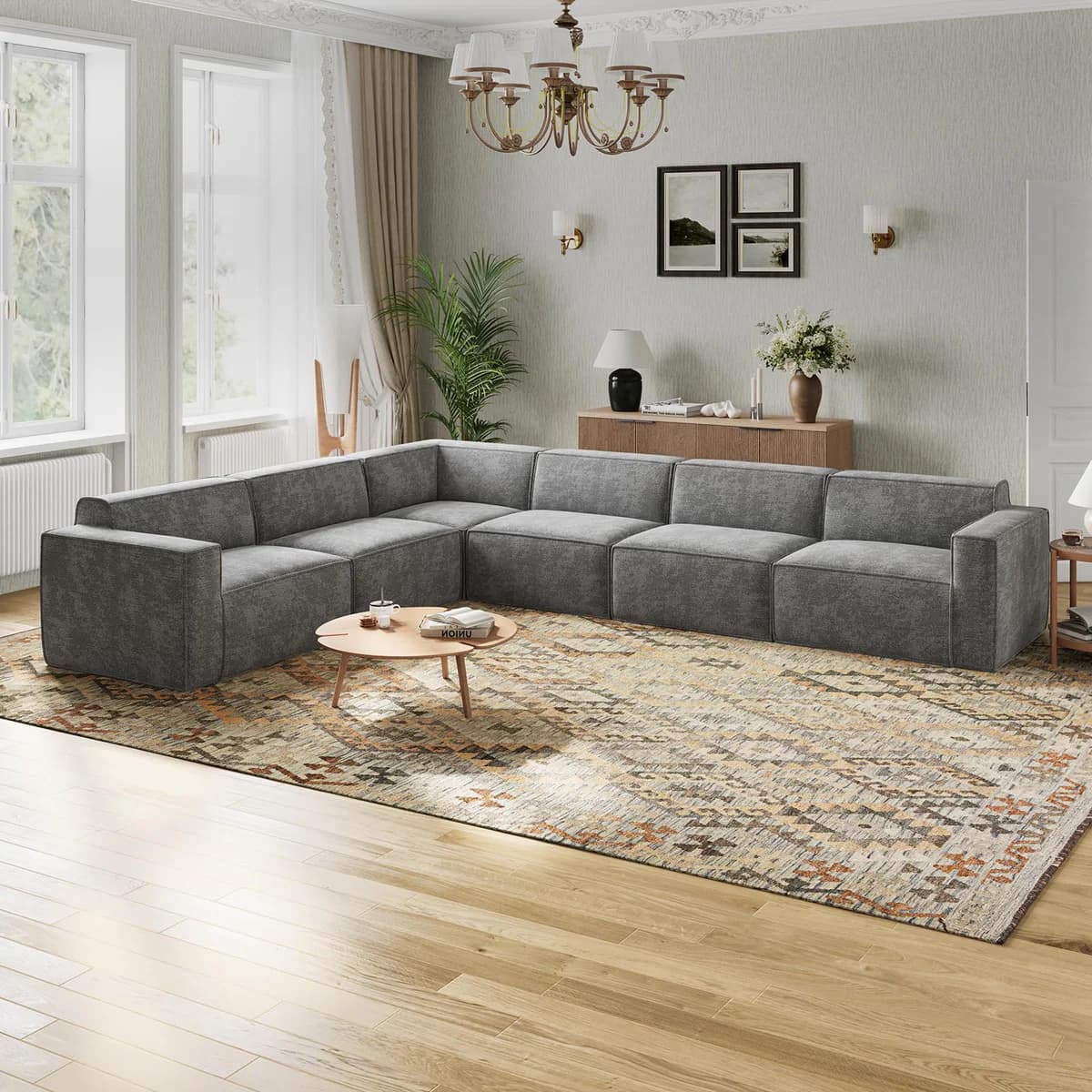 Novilla 142.5" Modular Sectional Sofa