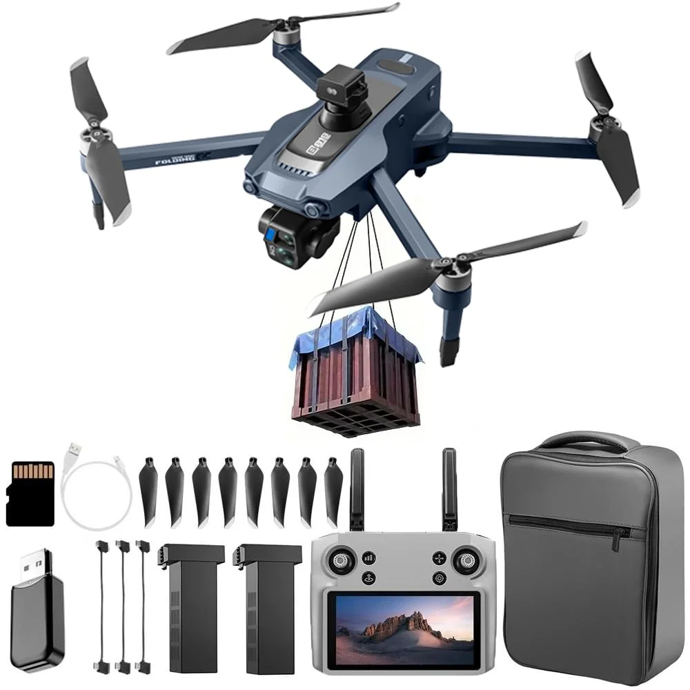 AxrumRC Drone with One Key Airdrop, 5G, Brushless Motor, 360° Obstacle Avoidance, 2.7K Gimbal Camera