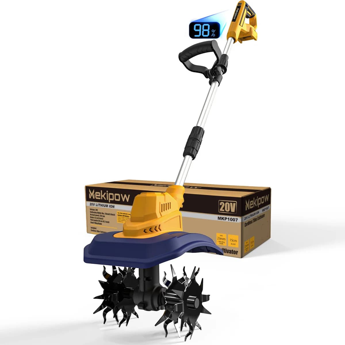 MekiPow Cordless Tiller Cultivator