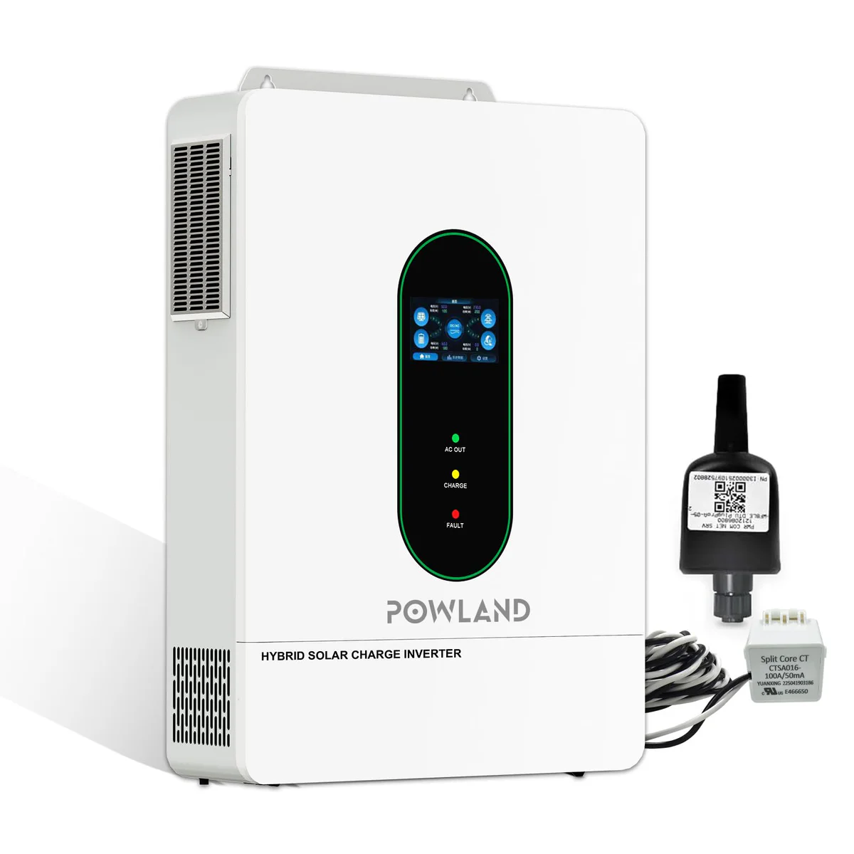 POWLAND 12000W Hybrid Solar Charge Inverter 48V DC to 120V/240V AC Split Phase
