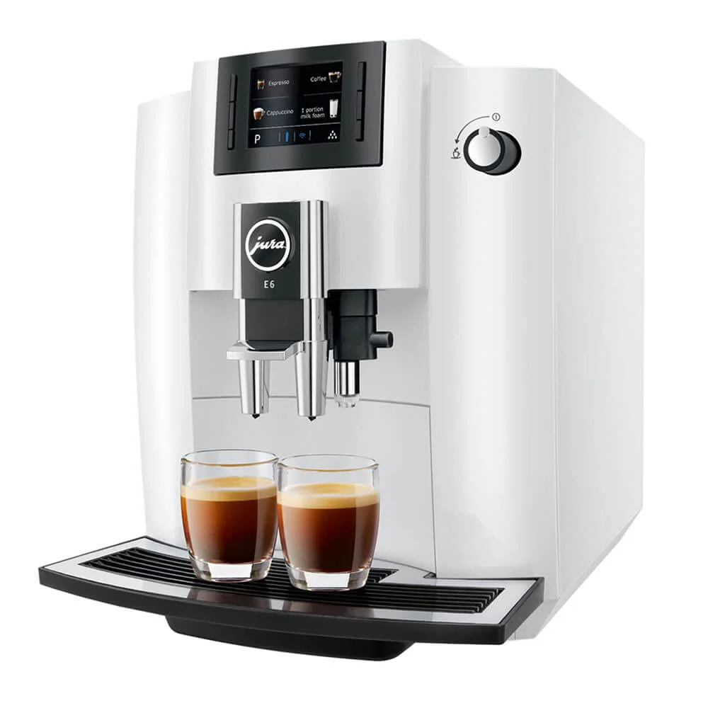 Jura E6 15559 Piano White Automatic Coffee and Espresso Machine