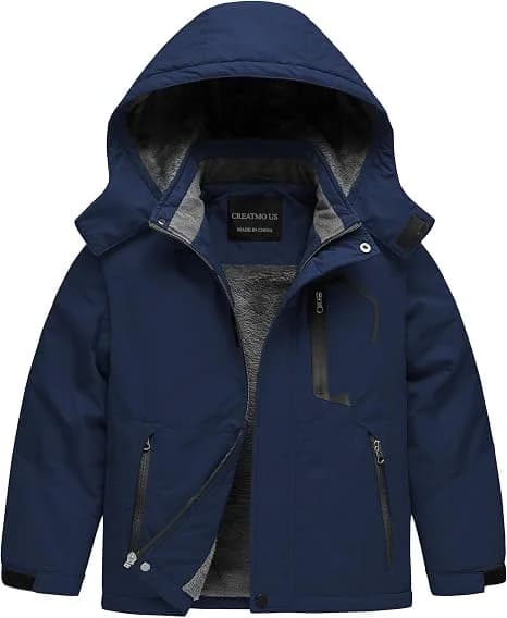 CREATMO US Boy's Waterproof Ski Jacket