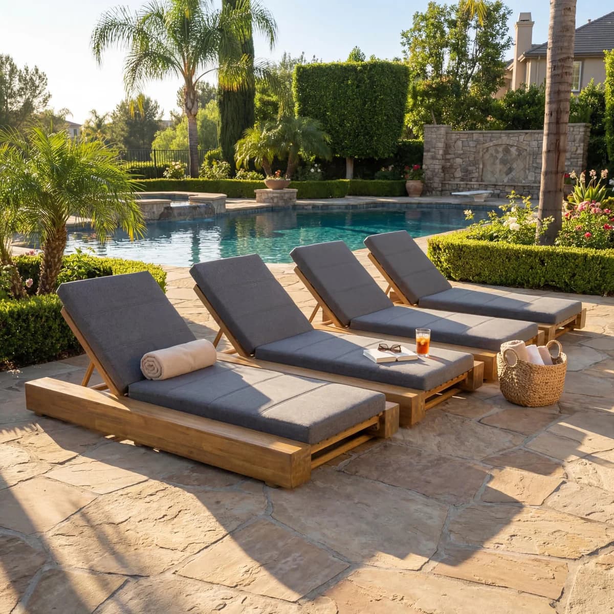 Christopher Knight Home Acacia Wood Chaise Lounge Chair