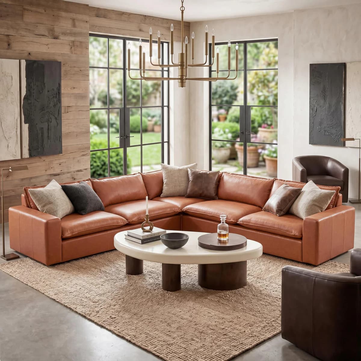 Christopher Knight Home Faux Leather Modular Sectional Sofa